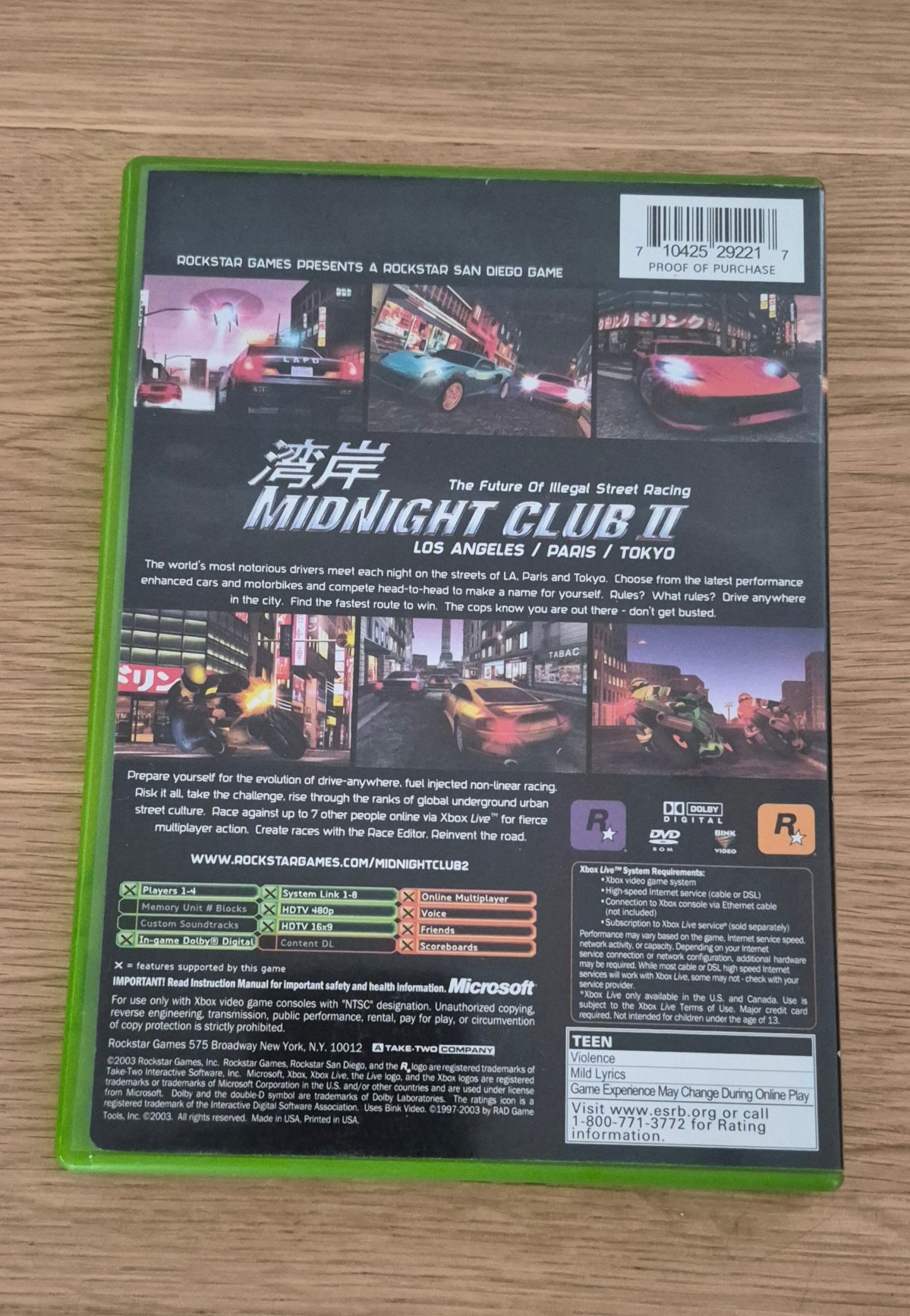 Midnight Club 2 XBOX