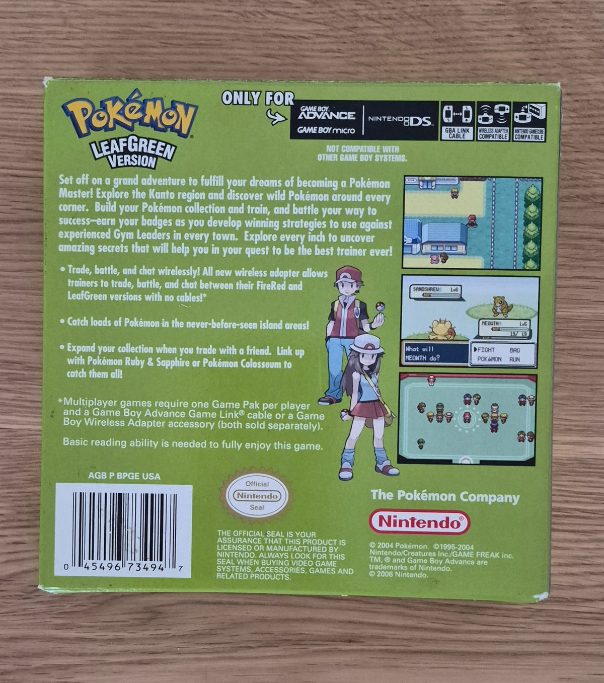 Pokemon Leaf Green Player's Choice Gameboy Advance