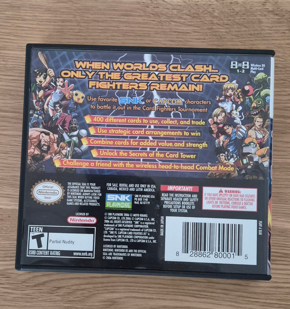 SNK vs Capcom Card Fighter DS Nintendo DS